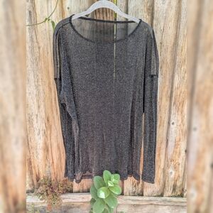 Sheer Black Long Sleeve Top